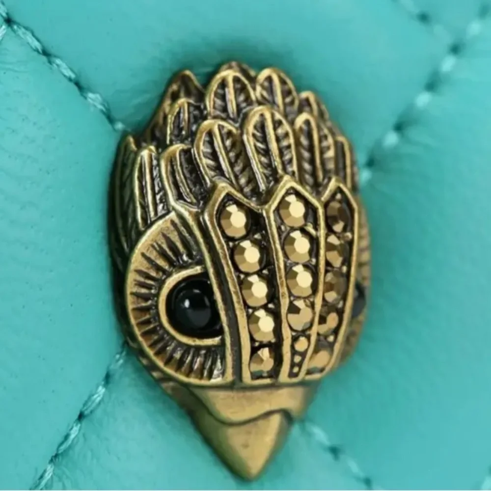 Kurt Geiger London Turquoise Trifold Card Holder - Picture 4 of 11